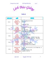 GIÁO ÁN LỚP 3 TUẦN 16