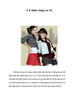 Cá tính cùng ca rô