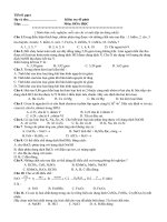 Kiểm tra 1 tiết môn hóa