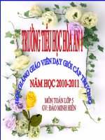 TIẾT 65:CHIA MỘT SỐ THẬP PHÂN CHO 10, 100, 1000