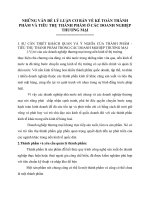 NHỮNG VẤN ĐỀ LÝ LUẬN CƠ BẢN VỀ KẾ TOÁN THÀNH PHẨM VÀ TIÊU THỤ THÀNH PHẨM Ở CÁC DOANH NGHIỆP THƯƠNG MẠI