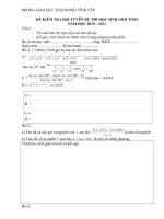 De HSG MTCT - Vinh Yên ( Hay)