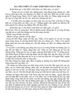 Bài phát biểu của học sinh ngày 20-11