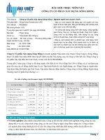 BÀI GIỚI THIỆU NIÊM YẾT CÔNG TY CỔ PHẦN XÂY DỰNG SÔNG HỒNG