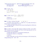 Đề kiểm tra Toán 9 Kỳ I (PGD)