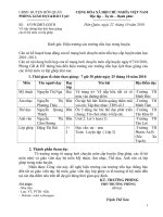 Thông báo lịch thao giảng cấp Tiểu học