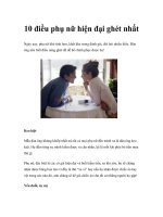 10 điều phụ nữ hiện đại ghét nhất