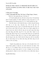 ĐÁNH GIÁ THỰC TRẠNG VÀ TRÌNH ĐỘ CHUYÊN MÔN CỦA NGUỒN LAO ĐỘNG TẠI TỔNG CÔNG TY DỆT MAY VIỆT NAM
