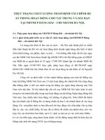 THỰC TRẠNG CHẤT LƯỢNG THẨM ĐỊNH TÀI CHÍNH DỰ ÁN TRONG HOẠT ĐỘNG CHO VAY TRUNG VÀ DÀI HẠN TẠI NHTMCP HÀNG HẢI