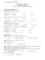 Đề thi và đáp án HK I toán 7