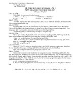 ĐỀ THI HSG HOÁ 9 (2008-2009) + ĐÁP ÁN