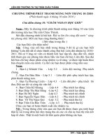 PHÁT THANH MĂNG NON THÁNG 10