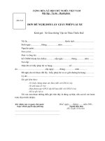 BM.GTVT.01 - Đơn đề nghị đổi lấy giấy phép lái xe