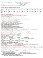 đề thi học kì I sinh học 10  cực hót đó nha