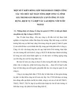 MỘT SỐ Ý KIẾN ĐÓNG GÓP NHẰM HOÀN THIỆN CÔNG TÁC TỔ CHỨC KẾ TOÁN TỔNG HỢP CPSX VÀ TÍNH GIÁ THÀNH SẢN PHẨM XÂY LẮP Ở CÔNG TY XÂY DỰNG