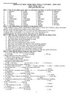 Đề KS HSG vòng 1