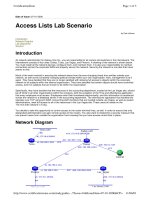 Access Lists Lab Scenario