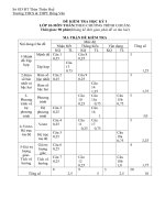 KIỂM TRA HỌC KỲ I - 2010-2011