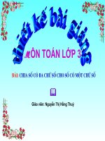 Chia số có ba chữ số cho số có 1 chữ số