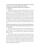 LÝ LUẬN CHUNG VỀ HOẠT ĐỘNG BẢO ĐẢM TIỀN VAY BẰNG TÀI SẢN CỦA NGÂN HÀNG THƯƠNG MẠI