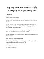 Hợp pháp hóa, Chứng nhận lãnh sự giấy tờ, tài liệu tại các cơ quan ở trong nước