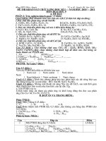 Đề kiểm tra Hóa 9 kì I - Chuẩn