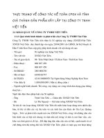 thực trạng về công tác kế toán CPSX và tính giá thành sản phẩm xây lắp tại Công Ty TNHH Việt Tiến