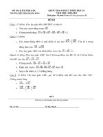 Kiểm tra 45 phút chương I