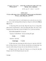 Điều chỉnh đáp án môn Anh văn 9 (kiểm tra HK I)