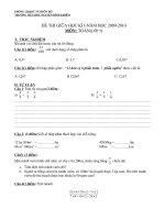 de thi toan gi­ua ki I