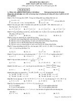 2 đề kiểm tra Học kỳ I Môn Toán lớp 10 tham khảo và đáp án