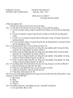 ĐỀ THI HỌC KỲ I ĐỊA LÝ 9