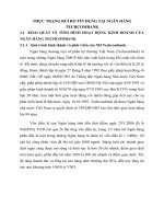 THỰC TRẠNG RỦI RO TÍN DỤNG TẠI NGÂN HÀNG TECHCOMBANK