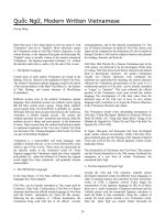 Quốc Ngữ, Modern Written Vietnamese