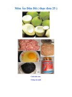 Món Ăn Dân Dã ( thực đơn 25 )