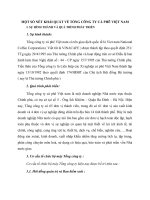 MỘT SỐ NÉT KHÁI QUÁT VỀ TỔNG CÔNG TY CÀ PHÊ VIỆT NAM