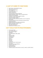 A LIST OF SOME PR FUNCTIONS