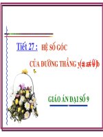 HỆ SỐ GÓC