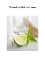 Thảo mộc trị bệnh viêm xoang