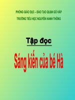 sáng kiến của bé Hà