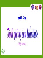 Tính giá trị của biểu thức (tt)