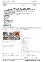 GIÁO ÁN TIẾNG ANH 8 - TUẦN 14 - PPCT MỚI NHẤT - THÁI BÌNH