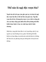 Thế nào là ngộ độc rượu bia?