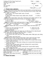 Đè thi Khối 4 HKI