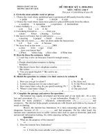 Đề thi học kỳ I (anh 9)