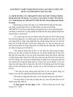 GIẢI PHÁP VÀ KIẾN NGHỊ NHẰM NÂNG CAO CHẤT LƯỢNG TÍN DỤNG TẠI NHNo