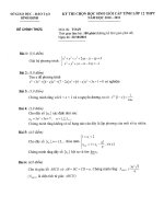 Đề thi HSG Toán Cấp tỉnh (10-11)