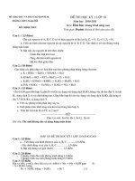 Đề& đáp án Hóa 10 HKI mới./.