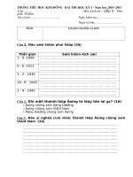 đề thi cuối kỳ 1