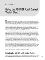 Using the ASP.NET AJAX Control Toolkit (Part 1)